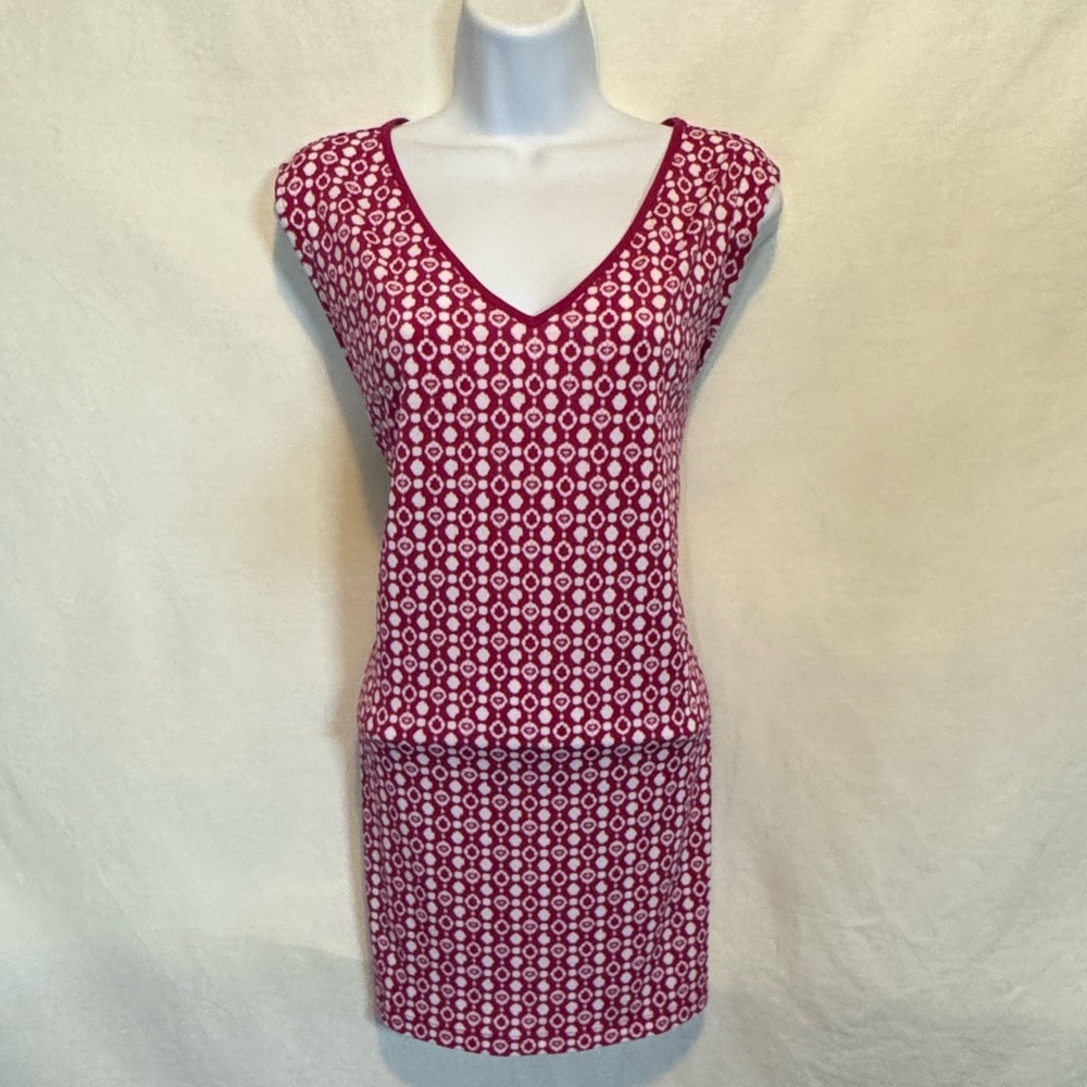 A-92 Susan Graver PLUS SIZE 3X Pink & White Sleeveless Blouse